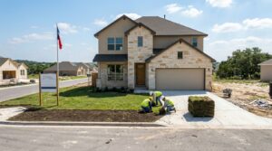 Newly built single-family home in a Cibolo, TX master-planned community