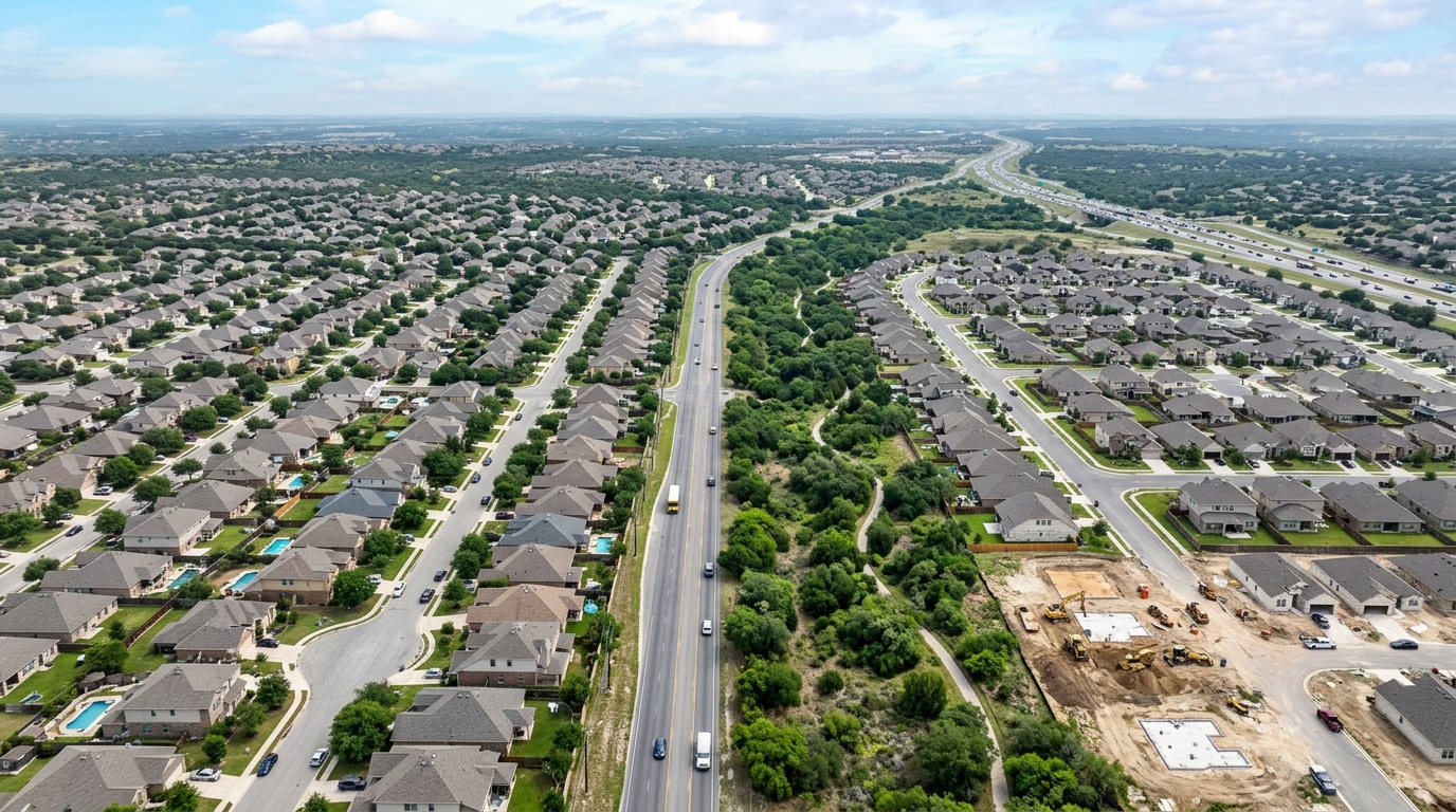 Suburban streets in Cibolo and Schertz, TX, neighboring communities near San Antonio