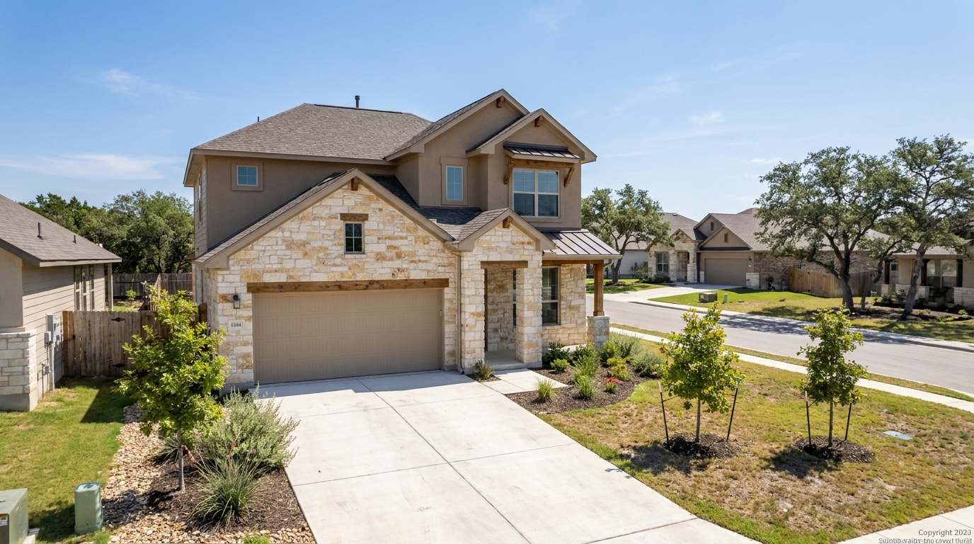 Newly built home in a New Braunfels, TX master-planned community